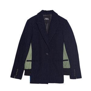 Zara Contrast Bomber Blazer Jacket 1255/263/401 size M